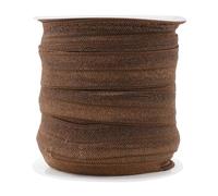 Mandala Crafts Chocolate Brown Elastic Fold Over Elastic 5/8 Inch Stretchy Ribbon for Hair Tie Headband Hair Bow - 20 Yds Foldover Elastic Ribbon FOE Elastic Bands for Sewing
