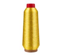 Mandala Crafts Metallic Dijon Gold Embroidery Floss Set - 3281 Yards Dijon Gold Thread for Sewing Machine Hand Decorative Sewing Cross Stitch Needle Work Computerized Embroidery