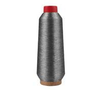 Mandala Crafts Metallic Gunmetal Embroidery Floss Set - 3281 Yards Gunmetal Thread for Sewing Machine Hand Decorative Sewing Cross Stitch Needle Work Computerized Embroidery