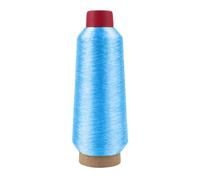 Mandala Crafts Metallic Sky Blue Embroidery Floss Set - 3281 Yards Sky Blue Thread for Sewing Machine Hand Decorative Sewing Cross Stitch Needle Work Computerized Embroidery