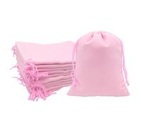 Mandala Crafts Mini 2x3 Pink Velvet Drawstring Bags - 100 Tiny Velvet Drawstring Pouches Bulk for Party and Wedding Favor, Gift Wrapping, Packaging, and Jewelry Gift Bags