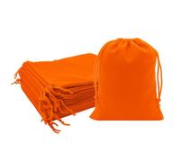 Mandala Crafts Mini 3x4 Orange Velvet Drawstring Bags - 100 Tiny Velvet Drawstring Pouches Bulk for Party and Wedding Favor, Gift Wrapping, Packaging, and Jewelry Gift Bags