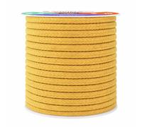 Mandala Crafts Mustard Yellow Soft Replacement Drawstring Cords for Sweatpants Bags - Piping Cord for Sewing Upholstery - 20 Yds 6mm Cotton Cording Macrame Rope Corset Strings