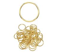 Mandala Crafts Non Welded Solid Brass Metal Large Open O-Rings for Sewing Webbing Leatherworking Chain Maille Collar Bag Jewelry Making (2mm or 12 Gauge X 24mm or 1 Inch)