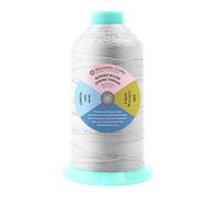 Mandala Crafts Size 138 420D T135 Bonded Nylon Thread - Silver 1250 YDs Tex 135 Heavy Duty Sewing Threads for Leather, Jeans, Weaving, Outdoor Marine Upholstery