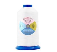 Mandala Crafts Size 138 420D T135 Bonded Nylon Thread - White 1250 YDs Tex 135 Heavy Duty Sewing Threads for Leather, Jeans, Weaving, Outdoor Marine Upholstery