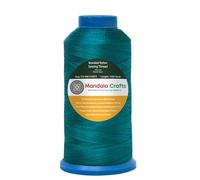 Mandala Crafts Size 69 210D T70 Bonded Nylon Thread - Teal 1500 YDs Tex 70 Heavy Duty Sewing Threads for Leather, Jeans, Weaving, Outdoor Marine Upholstery