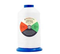 Mandala Crafts Size 92 280D T90 Bonded Nylon Thread - White 1100 YDs Tex 90 Heavy Duty Sewing Threads for Leather, Jeans, Weaving, Outdoor Marine Upholstery