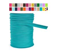 Mandala Crafts Teal Maxi Piping Bias Tape with Welting Cord - 1/2 Inch Upholstery Piping Trim for Sewing, Cushions, Slipcovers, and DIY Decor - 55 Yards Lip Cord Trim