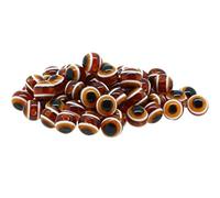 Mandala Crafts Turkish Brown Evil Eye Beads 8mm for Jewelry Making - 150 Round Hamsa Gr ye Beads for Charms, and Dreamcatchers