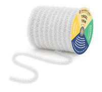 Mandala Crafts White Tinsel Garlands - Mini Christmas Tree Decorations - Thin Metallic Foil Glitter Garlands for Party & Wedding