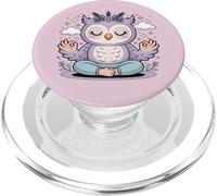Mandala Design for Mindfulness Cute Yoga Owl Lotus Pose PopSockets PopGrip for MagSafe