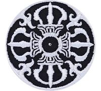 Mandala Designed - Embroidered Iron on Patches for Bikers, Hindus, Buddha’s | Sew on or Iron on Applique Asian Art Hindu and Buddhist Cultures Patches Badge for Jeans, Jackets 55X55 mm