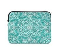 Mandala Designs Floral Motifs Computer Case for Laptop, Protective Padded Case for 15.6 Laptop for Women