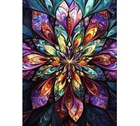 Mandala Diamond Art for Kids, Square Diamond Painting Flowers, Sequin Art for Adults Beginners, 5D DIY Full Drill Crystal Creations Mosaic, Embroidery Kits for Home Wall Decor Gifts 60x80cm C3-680