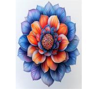 Mandala Diamond Art Kits Adults 50x70cm 5D DIY Flower Diamond Painting Kit for Beginners with Tools, Round Full Drill Crystal Art Crafts Canvas Paintings for Home Wall Decor Gifts for Women G-757