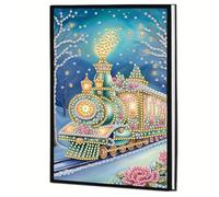 Mandala Diamond Art Painting Kits A5 Notebook,50 Pages 5D DIY Diamond Painting Notebook Kit Crystal Notepad Sketchbook Rhinestone Paint by Numbers Kits, for DIY Gifts and Festive Occasions