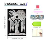 Mandala Diamond Art Painting Kits A5 Notebook,50 Pages 5D DIY Diamond Painting Notebook Kit Crystal Notepad Sketchbook Rhinestone Paint by Numbers Kits, for DIY Gifts and Festive Occasions