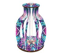 Mandala Diamond Art Painting Test Tube Vases for Flowers Plants Desk Ornaments 5D DIY Special Shaped Crystal Art Hydroponic Vase Table Decorations for Women Home Office Garden Spring Tabletop Decor