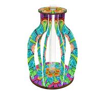 Mandala Diamond Dots Painting Test Tube Vases for Flowers Plants Desktop Ornaments 5D DIY Special Shaped Diamond Art Hydroponic Vase Tabletop Decorations for Women Home Office Yard Spring Desk Decor