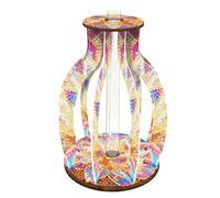 Mandala Diamond Dots Painting Test Tube Vases for Flowers Plants Tabletop Ornaments 5D DIY Special Shaped Diamond Art Hydroponic Vase Desktop Decorations for Women Home Office Yard Spring Table Decor