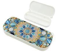 Mandala DIY Diamond Pencil Case Pen Brushes Accessories Travel Pencil Box,for Adult Beginners,Diamond Art Square Jewelry Gift for Women, Christmas Birthday Present