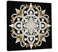 Mandala DIY Pearl Painting Kit for Adults with Frame - DIY 5D Coloured Pearls Art, Sparkly Pearl Wall Art Kit, Mindfulness Wall Decor for Home, 25x25cm Gift for Craft Lovers