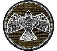 Mandala Dove Sew on Patch - Mandala Tattoo Iron on Patches for Spiritual Healing, Love Expression - Upgrade Clothing Designer Patches for Jeans, Jackets, Backpacks, Hats and Shirts - 75X75 mm