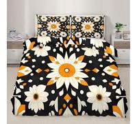 Mandala Duvet CoverAbstract Geometric Floral Bedding Set Duvet Cover Set with PillowcasesRetro Flower Mandala Comforter Cover Bedroom Decor 220x230cm