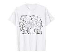 Mandala Elephant for self Coloring T-Shirt