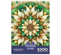 Mandala Flower, 1000-piece Jigsaw, Calming Yet Stimulating Indoor Activity, Perfect for Keepsakes Or Gallery Walls, Suitable for Ages 8+, 38x26cm/1000pcs