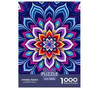 Mandala Flower, 1000-piece Jigsaw, Calming Yet Stimulating Indoor Activity, Perfect for Keepsakes Or Gallery Walls, Suitable for Ages 8+, 38x26cm/1000pcs