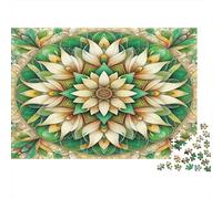 Mandala Flower 1000 Piece Jigsaw Puzzle Adult Cardboard Puzzle Game Relaxing Pattern Mindfulness Home Decor Gift 38x26cm/1000pcs