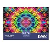 Mandala Flower 1000 Piece Jigsaw Puzzle for Adults - Mandala PatternIncludes Whimsies, Premium Quality, Gift, DIY Wall Decor, 'What Happens Next' 70x50cm/1000pcs