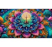Mandala-flower 1000 Piece Jigsaw Puzzles for Adults Educational Games Jigsaw Puzzle Home Decoration for Men Women Elders Seniors 38x52cm/1000pcs
