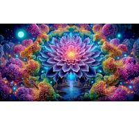 Mandala-flower 1000 Piece Jigsaw Puzzles for Adults Family Challenge Toys Jigsaw Puzzle Home Decors for Men Women Elders Seniors 38x26cm/1000pcs