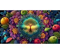 Mandala-flower 1000 Piece Jigsaw Puzzles for Adults Family Challenge Toys Jigsaw Puzzle Home Decors for Family Decorations 38x52cm/1000pcs