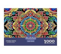Mandala Flower 1000 Piece Paper Jigsaw Puzzle Color Challenge Impossible Jigsaw Puzzles Family Leisure For Adults And Kids Gifts 70x50cm/1000pcs