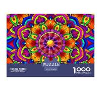 Mandala Flower 1000 Piece Puzzles Age 14+ for Adults Whimsical Challenge Colourful Creativity Gift Giving 100% Recycled Cardboard Jumbo 70x50cm/1000pcs