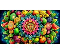 Mandala-flower 1000 Pieces Jigsaw Puzzles for Adults Challenging Game Jigsaw Puzzle Home Decoration for Adults and Kids Age 12 Years Up 38x52cm/1000pcs