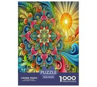 Mandala Flower 1000 Pieces Jigsaw Puzzles with Paper Art Home Decors for Enthusiasts Stunning Puzzle 70x50cm/1000pcs