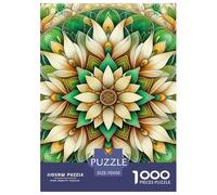 Mandala Flower 1000 Pieces Mandala Flower Paper Jigsaw Puzzle - Impossible Educational Game for Adults & Kids | 70x50cm/1000pcs