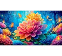 Mandala-flower 1000Pc Jigsaw Puzzles for Adults and Kids Age 12 Years + Impossible Hard Difficult Great Gift Idea 70x50cm/1000pcs