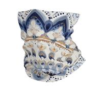 Mandala Flower 5 Hair Band Stylish Neck Gaiter Unisex Facial Decoration For Skiing Yoga Tennis 25X50Cm
