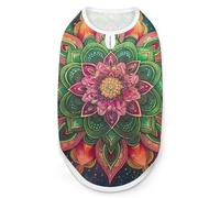 Mandala Flower Aqua Galaxy Dog And Cat Clothes Pet Summer Sleeveless T Shirt Basic Vest XL