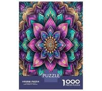 Mandala Flower Art 1000 Piece Jigsaw Puzzle Paper for Adults Relaxing Focus Home Decor Gift 38x26cm/1000pcs