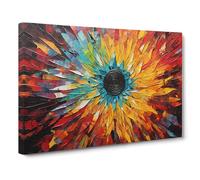 Mandala Flower Canvas Print | Gallery Wrapped 30mm Frame Wall Art | 30x20 inches | Ready to Hang | Abstract Floral Picture | Living Room Bedroom Lounge Office