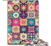 Mandala Flower Collage Jigsaws 2000 Pieces for Teenagers, Suitable for People Aged 14 And Above Home Decoration Gift Ideas (70x100cm)