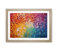 Mandala Flower Forest Framed Print | A2 Oak Framed Wall Art | Ready to Hang | Modern Floral Picture | Living Room Bedroom Lounge Office