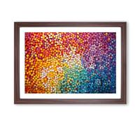 Mandala Flower Forest Framed Print | A2 Walnut Framed Wall Art | Ready to Hang | Modern Floral Picture | Living Room Bedroom Lounge Office